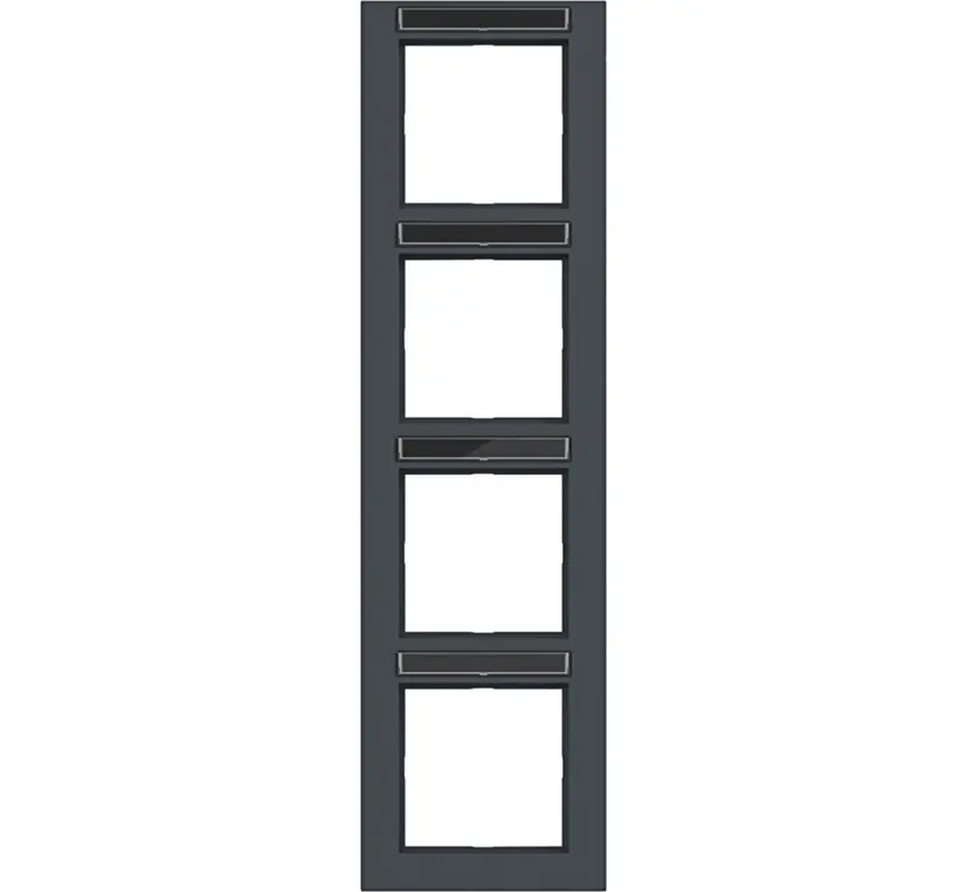 Abdeckrahmen 4-fach vertikal mit Beschriftungsfeld A1 anthrazit matt (WAD6403AT)