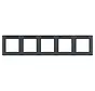 Abdeckrahmen 5-fach horizontal mit Beschriftungsfeld A1 anthrazit matt (WAD6502AT)