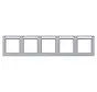Abdeckrahmen 5-fach horizontal mit Beschriftungsfeld A1 titan matt (WAD6502TA)