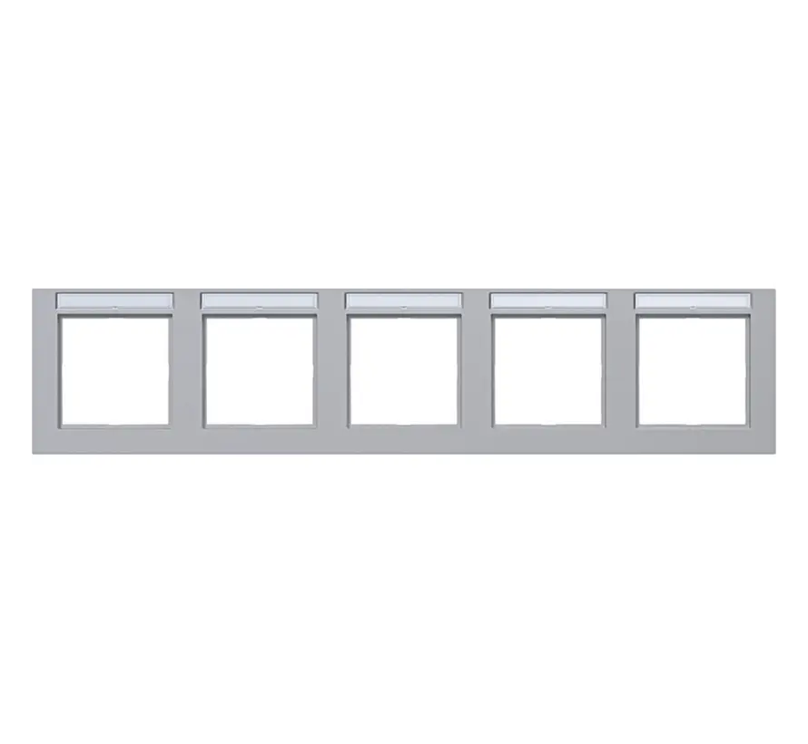 Abdeckrahmen 5-fach horizontal mit Beschriftungsfeld A1 titan matt (WAD6502TA)