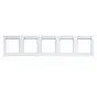 Abdeckrahmen 5-fach horizontal mit Beschriftungsfeld A1 lichtweiß glänzend (WAD6502WG)