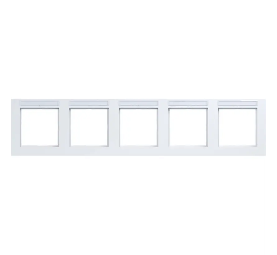 Abdeckrahmen 5-fach horizontal mit Beschriftungsfeld A1 lichtweiß glänzend (WAD6502WG)