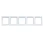 Abdeckrahmen 5-fach horizontal mit Beschriftungsfeld A1 lichtweiß matt (WAD6502WM)