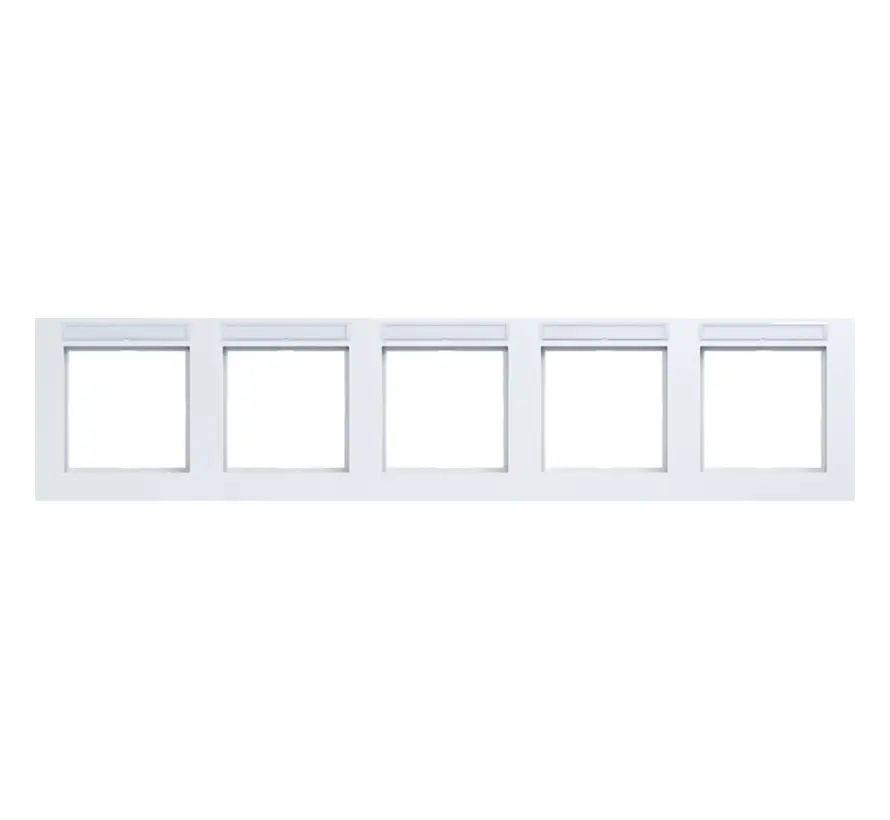 Abdeckrahmen 5-fach horizontal mit Beschriftungsfeld A1 lichtweiß matt (WAD6502WM)