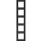 Abdeckrahmen 5-fach vertikal mit Beschriftungsfeld A1 nachtschwarz glänzend (WAD6503BG)
