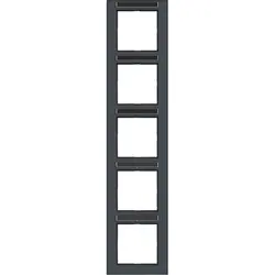 Hager Berker Abdeckrahmen 5-fach vertikal mit Beschriftungsfeld A1 anthrazit matt (WAD6503AT)