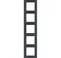 Abdeckrahmen 5-fach vertikal mit Beschriftungsfeld A1 anthrazit matt (WAD6503AT)