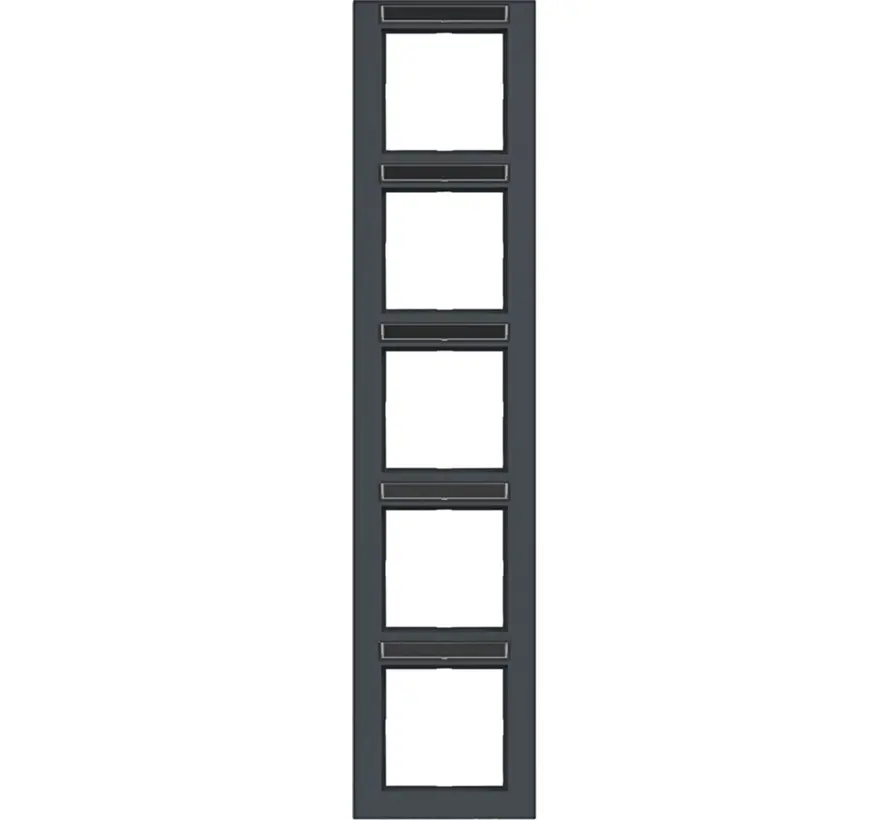 Abdeckrahmen 5-fach vertikal mit Beschriftungsfeld A1 anthrazit matt (WAD6503AT)