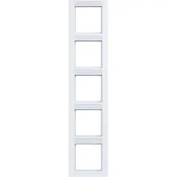 Hager Berker Abdeckrahmen 5-fach vertikal mit Beschriftungsfeld A1 lichtweiß matt (WAD6503WM)