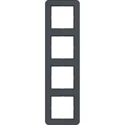 Hager Berker Abdeckrahmen 4-fach C1 anthrazit matt (WAD7400AT)