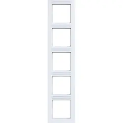 Hager Berker Abdeckrahmen 5-fach vertikal mit Beschriftungsfeld A1 lichtweiß glänzend (WAD6503WG)