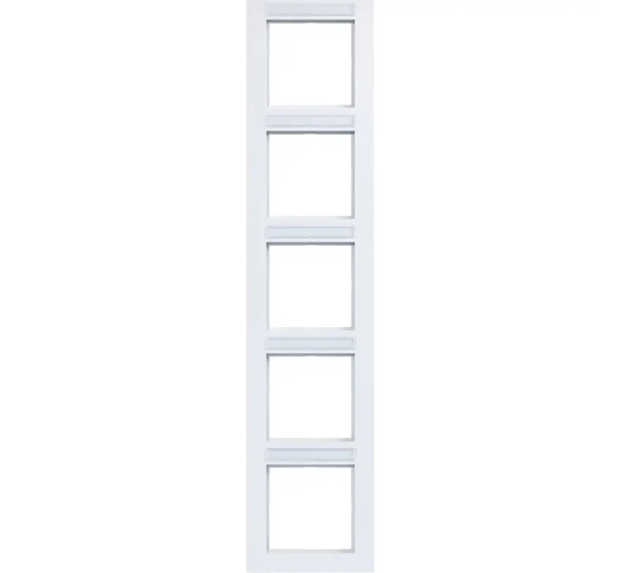 Abdeckrahmen 5-fach vertikal mit Beschriftungsfeld A1 lichtweiß glänzend (WAD6503WG)
