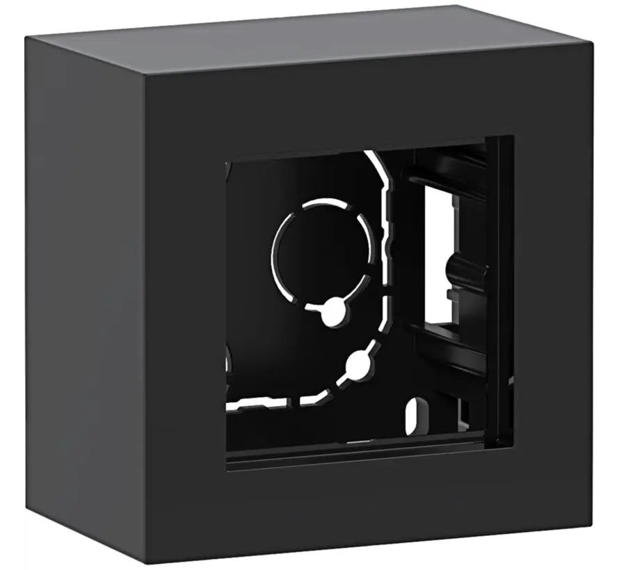 Aufputz-Gehäuse 1-fach A8 nachtschwarz glänzend (WAD8110BG)