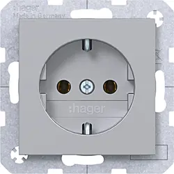 Hager Berker Schuko-Steckdose A1/A8/C1/C8 titan (WAS1100TA)