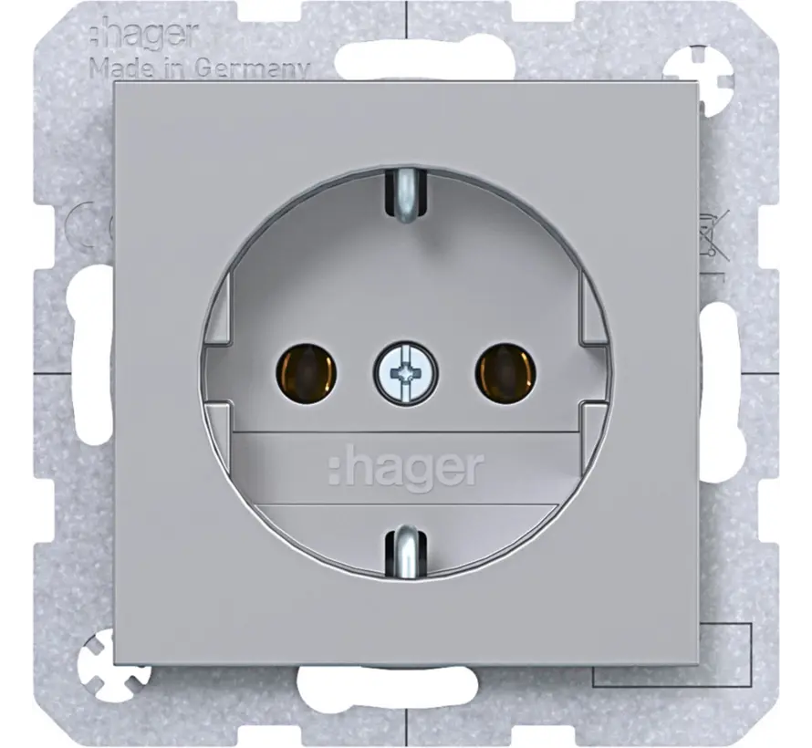 Schuko-Steckdose A1/A8/C1/C8 titan matt (WAS1100TA)