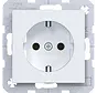 Schuko-Steckdose A1/A8/C1/C8 lichtweiß matt (WAS1100WM)