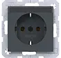 Schuko-Steckdose mit Beschriftungsfeld A1/A8/C1/C8 anthrazit matt (WAS1101AT)