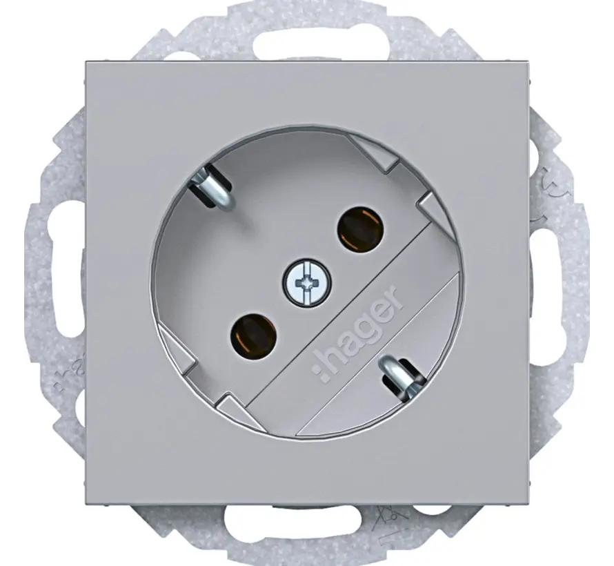 Schuko-Steckdose 45° gedreht A1/A8/C1/C8 titan matt (WAS1105TA)