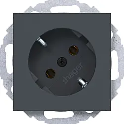 Hager Berker Schuko-Steckdose 45° gedreht A1/A8/C1/C8 anthrazit matt (WAS1105AT)