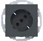 Schuko-Steckdose 45° gedreht A1/A8/C1/C8 anthrazit matt (WAS1105AT)