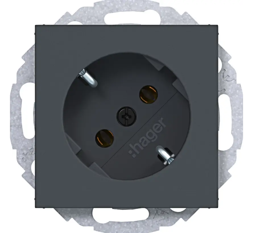 Schuko-Steckdose 45° gedreht A1/A8/C1/C8 anthrazit matt (WAS1105AT)