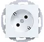 Schuko-Steckdose 45° gedreht A1/A8/C1/C8 lichtweiß matt (WAS1105WM)