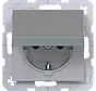Schuko-Steckdose mit Klappdeckel A1/A8/C1/C8 titan matt (WAS1110TA)