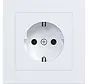Schuko-Steckdose mit Vollplatte für Einzelmontage A1 lichtweiß matt (WAS1120WM)