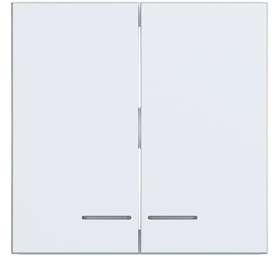 Wippe 2-fach Kontrollfenster A1/A8/C1/C8 lichtweiß matt (WAW2031WM)