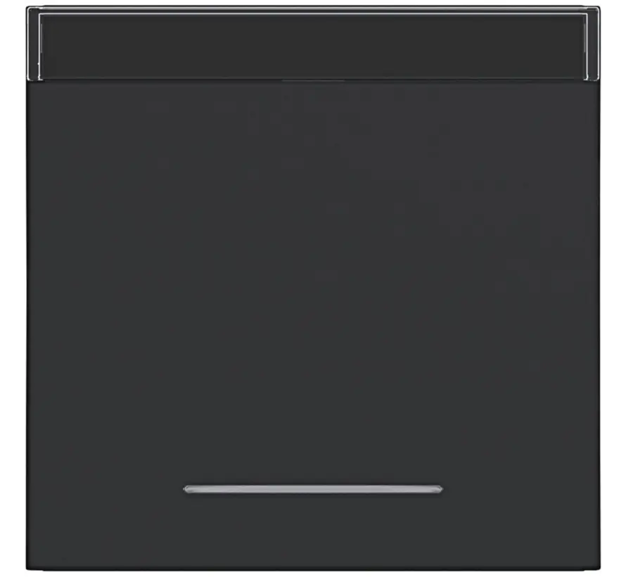 Wippe mit Beschriftungsfeld und Kontrollfenster A1/A8/C1/C8 nachtschwarz matt (WAW1131BM)