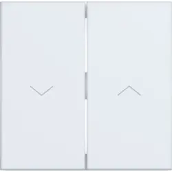 Hager Berker Wippe Jalousieschalter 2-fach A1/A8/C1/C8 lichtweiß matt (WAW2001WM)