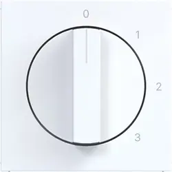 Hager Berker Drehknopf für Dreistufenschalter mit Nullstellung 0-1-2-3 A1/A8/C1/C8 lichtweiß glänzend (WAF1315WG)