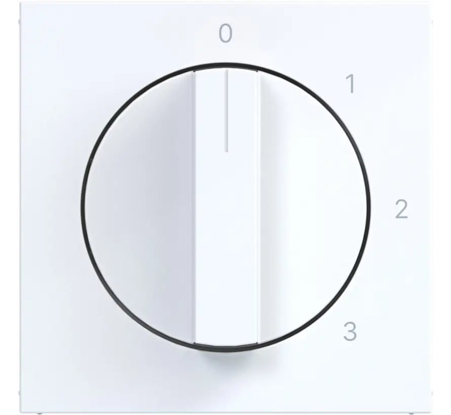 Drehknopf für Dreistufenschalter mit Nullstellung 0-1-2-3 A1/A8/C1/C8 lichtweiß glänzend (WAF1315WG)