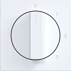 Hager Berker Drehknopf für Dreistufenschalter mit Nullstellung 0-1-2-3 A1/A8/C1/C8 lichtweiß matt (WAF1315WM)