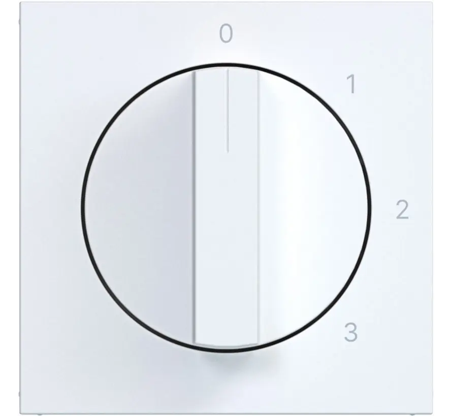 Drehknopf für Dreistufenschalter mit Nullstellung 0-1-2-3 A1/A8/C1/C8 lichtweiß matt (WAF1315WM)