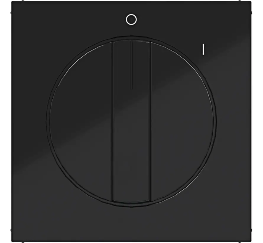 Drehknopf für Ein/Aus-Drehschalter mit Aufdruck 0-1 A1/A8/C1/C8 nachtschwarz glänzend (WAF1318BG)