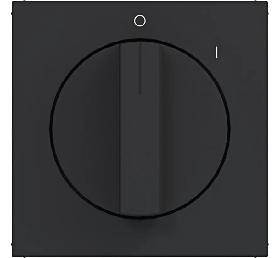Drehknopf für Ein/Aus-Drehschalter mit Aufdruck 0-1 A1/A8/C1/C8 nachtschwarz matt (WAF1318BM)