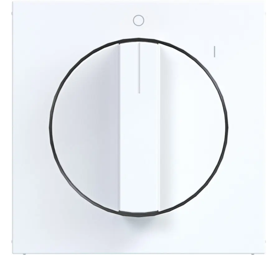 Drehknopf für Ein/Aus-Drehschalter mit Aufdruck 0-1 A1/A8/C1/C8 lichtweiß glänzend (WAF1318WG)