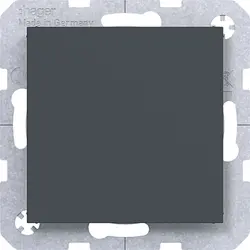 Hager Berker Blindabdeckung mit Tragplatte A1/A8/C1/C8 anthrazit matt (WAF1001AT)