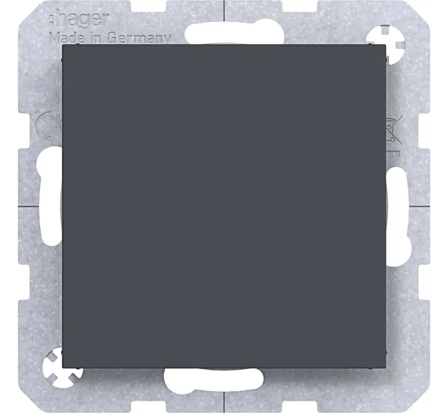 Blindabdeckung mit Tragplatte A1/A8/C1/C8 anthrazit matt (WAF1001AT)