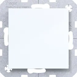 Hager Berker Blindabdeckung mit Tragplatte A1/A8/C1/C8 lichtweiß glänzend (WAF1001WG)