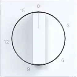 Hager Berker Drehknopf für Zeitschalter 15 Minuten A1/A8/C1/C8 lichtweiß glänzend (WAF1314WG)