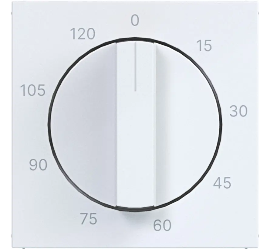 Drehknopf für Zeitschalter 120 Minuten A1/A8/C1/C8 lichtweiß glänzend (WAF1313WG)