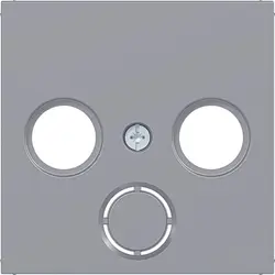 Hager Berker Zentralplatte für Antennensteckdose 2-/3-Loch A1/A8/C1/C8 titan (WAF1168TA)
