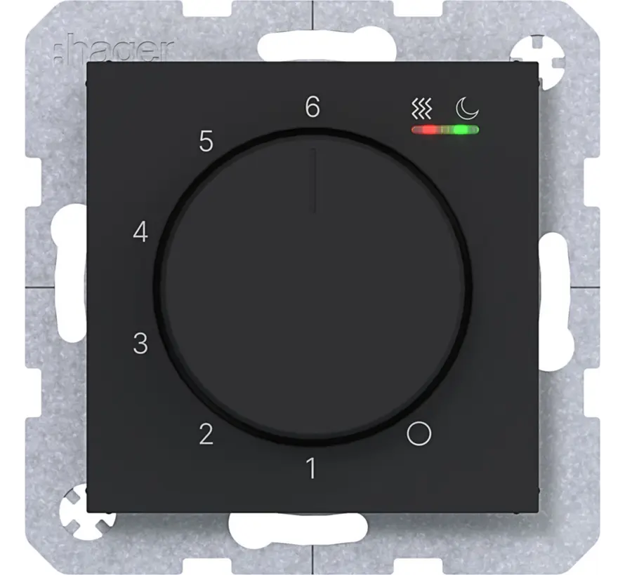 Raumthermostat Heizen/Kühlen A1/A8/C1/C8 nachtschwarz matt (WAN5011BM)