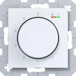Hager Berker Raumthermostat Heizen/Kühlen A1/A8/C1/C8l lichtweiß matt (WAN5011WM)