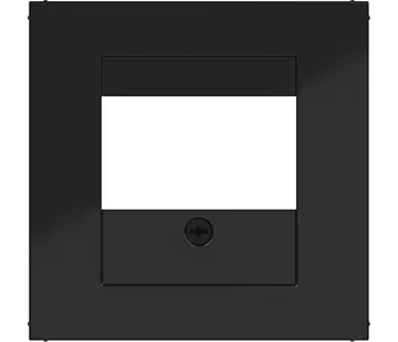 Hager Berker Zentralplatte USB / Lautsprecher A1/A8/C1/C8 nachtschwarz glänzend (WAF1104BG)