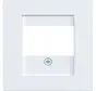 Zentralplatte USB / Lautsprecher A1/A8/C1/C8 lichtweiß matt (WAF1104WM)