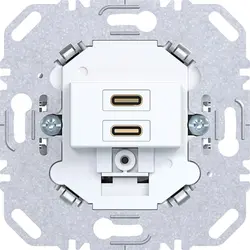Hager Berker USB-Ladegerät mit 2x USB-C weiß (WAS4155WM)