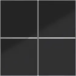 Hager Berker Taste für 2-fach Bedienelement A1/A8/C1/C8 nachtschwarz glänzend (WAN7020BG)